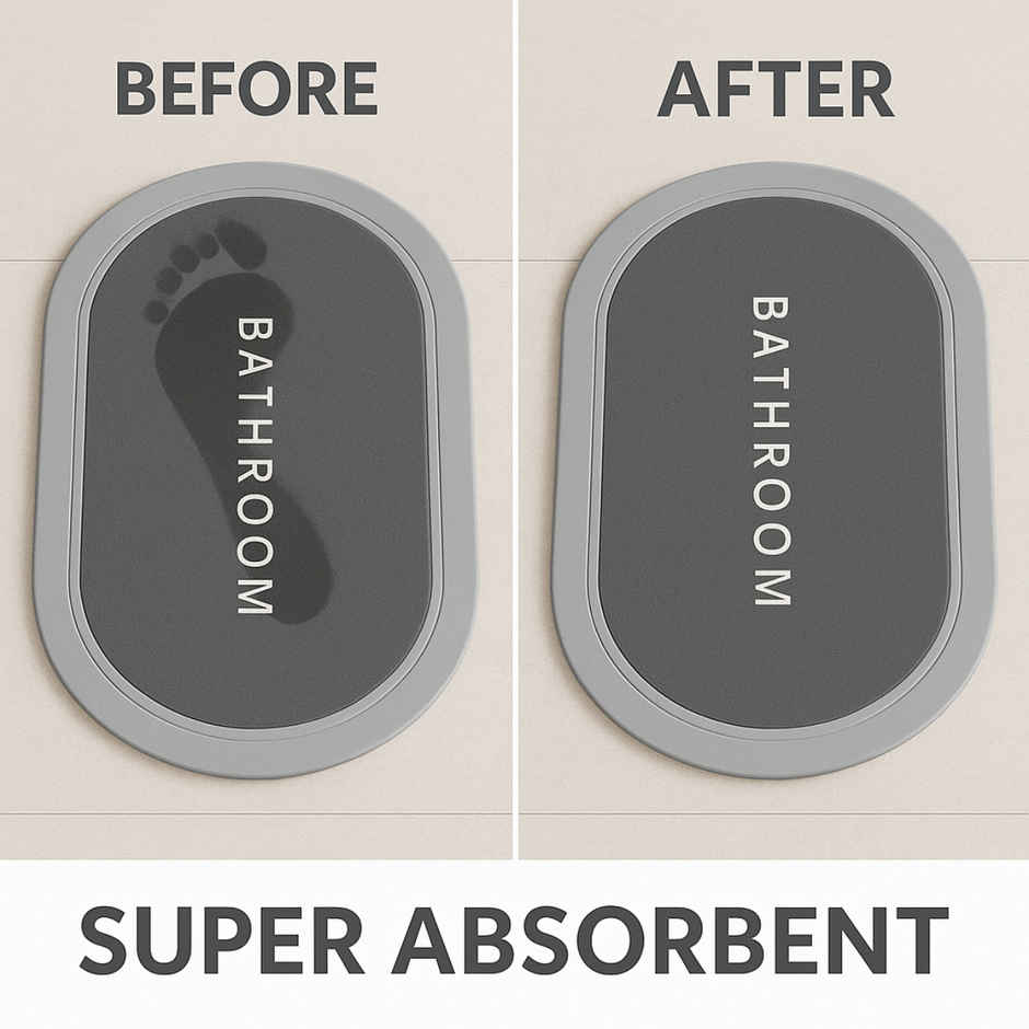 Zulaxy Anti-Slip Bathroom Mat - Super Absorbent, Quick Dry & Soft Touch | 40x60 cm, Multicolor