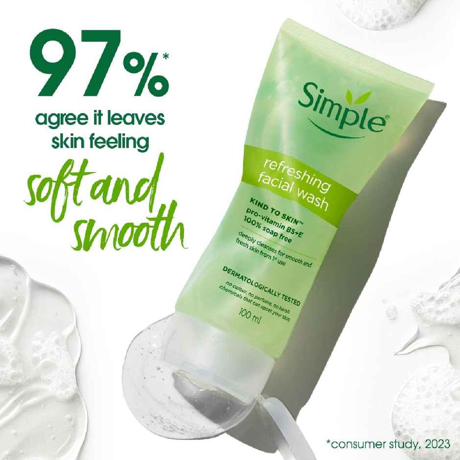 Simple Refreshing Face Wash | 100% Soap-Free | Perfect for Sensitive Skin