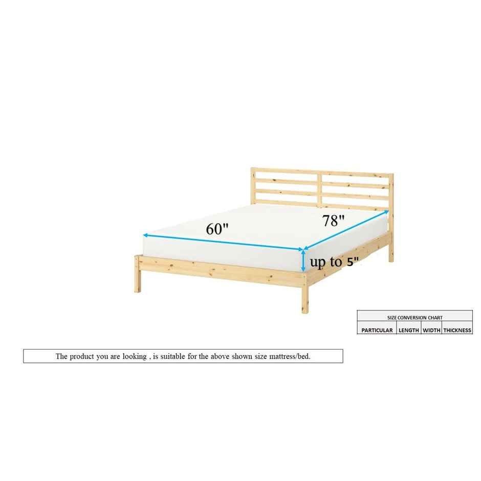 BAY6 White Quilted Microfiber Cotton 350 GSM Mattress Protector For Queen Size Bed