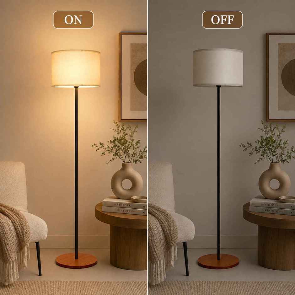 Homesake Modern Floor Lamp | Mid-Century Pole Lamp Light for Living Room | Bedroom Room Office