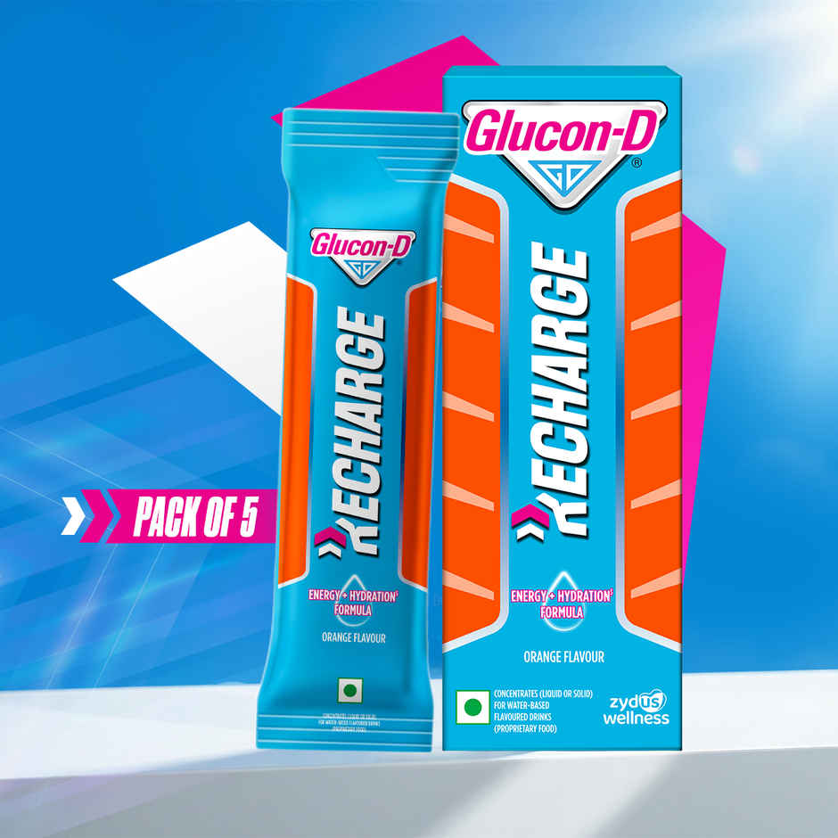 Glucon-D Recharge Orange Hydration Drink Sachets