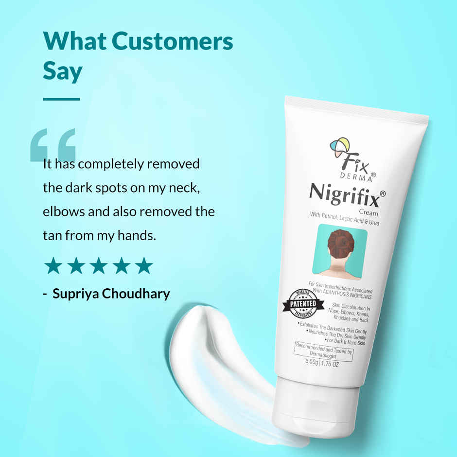 Fixderma Nigrifix Cream for Dark Neck, Elbow & Knee | Underarm Whitening Cream with Lactic Acid