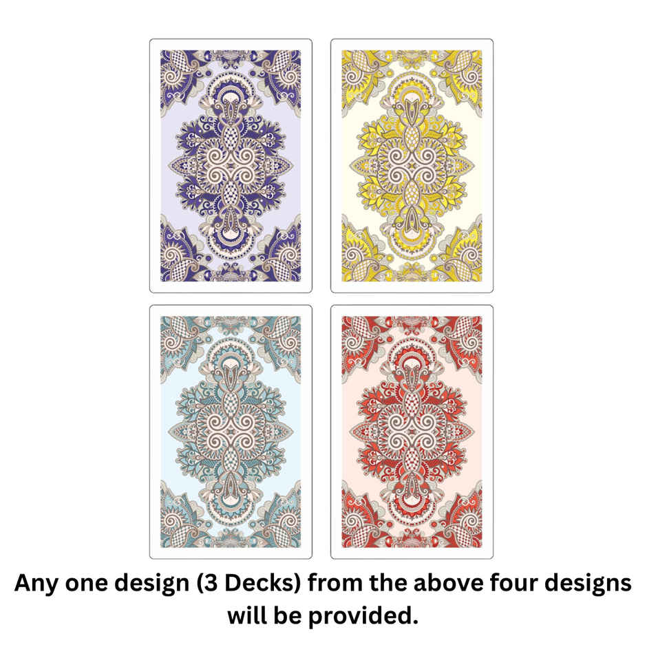 EMPEROR Major Rummy Plastic Playing Cards | 3 Decks | Assorted Design