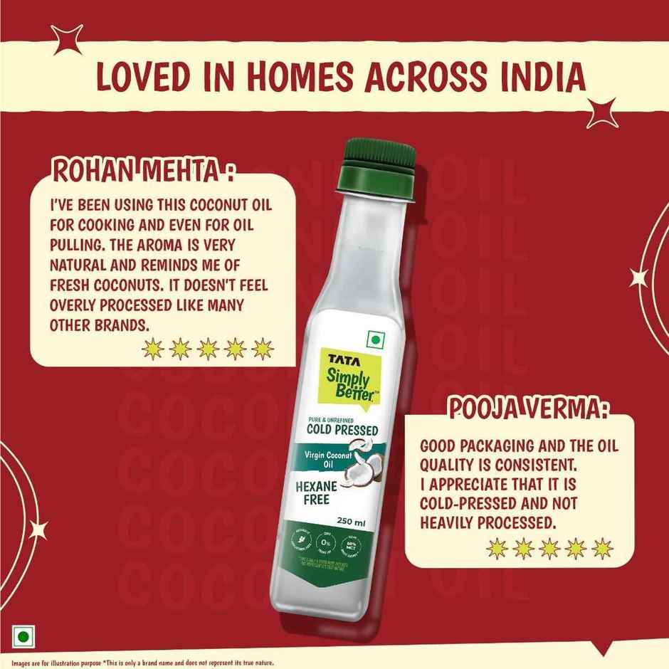 Tata Simply Better Virgin Coconut Cold Pressed Oil | Pure & Unrefined Oil