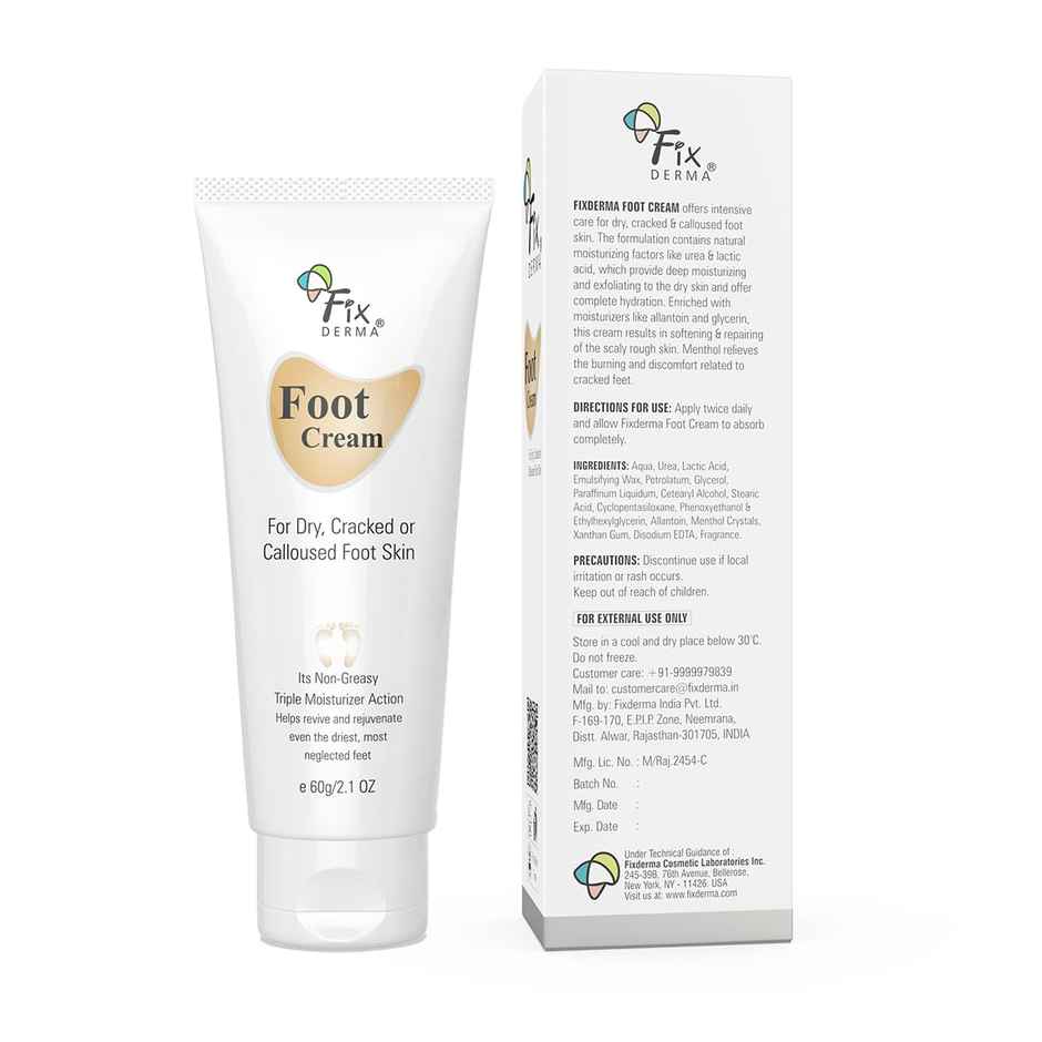 Fixderma Urea Foot Cream for Cracked Heal | Moisturizes & Repairs Dry & Calloused Foot Skin