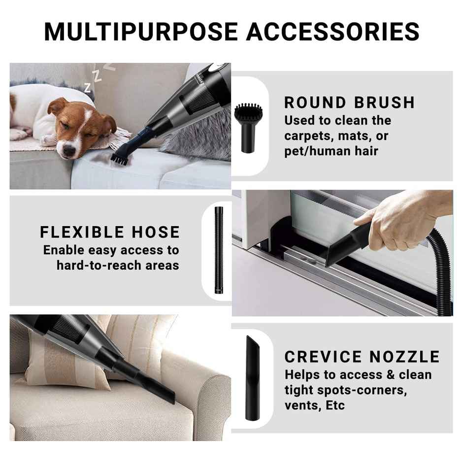 INALSA Vacuum Cleaner for Home & Car,Powerful 800 W Motor,16Kpa Suction,Handheld Vacuum Cleaner,Hepa Filter, Mini Small Vacuum Cleaner,Sofa Cleaner,Portable Vacuum Cleaner