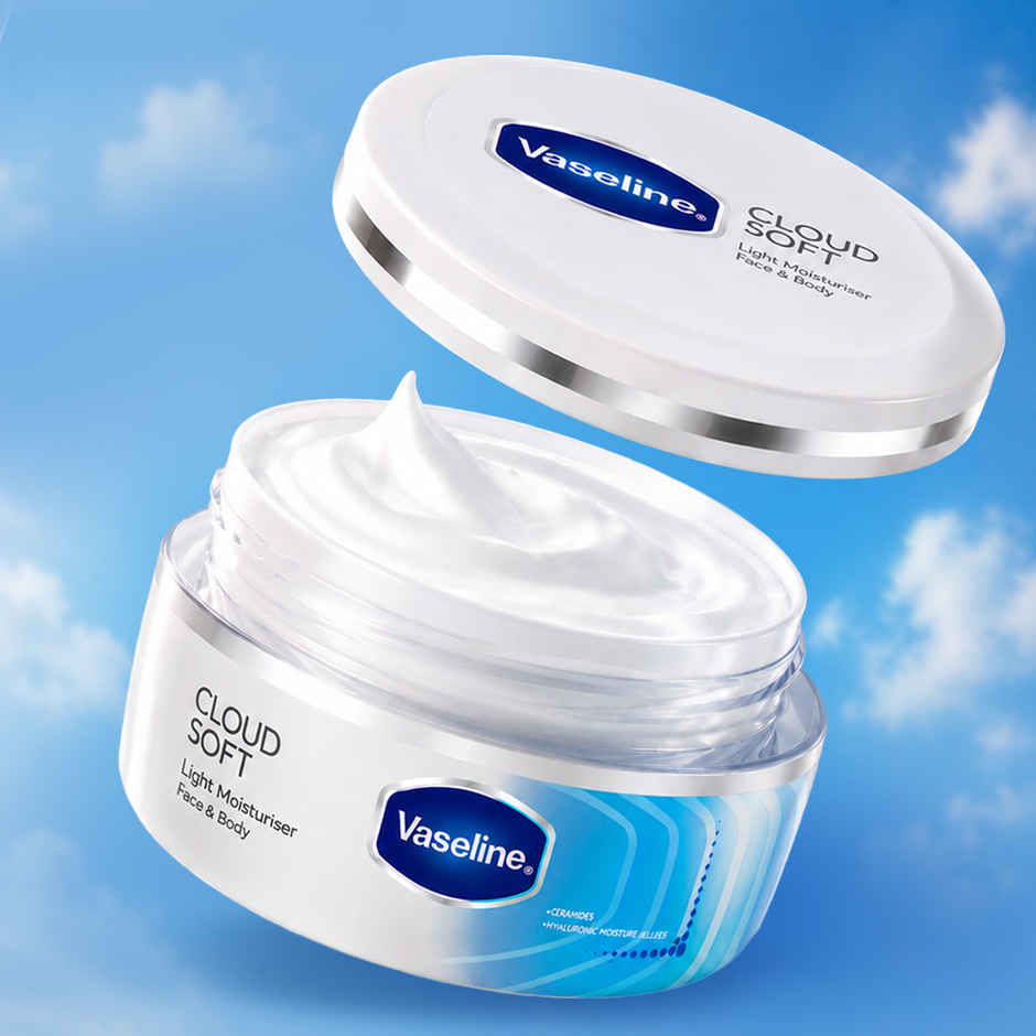 Vaseline Cloud Soft Light Moisturiser | 100 Hours Non-Sticky Hydration |Ceramides & Hyaluron