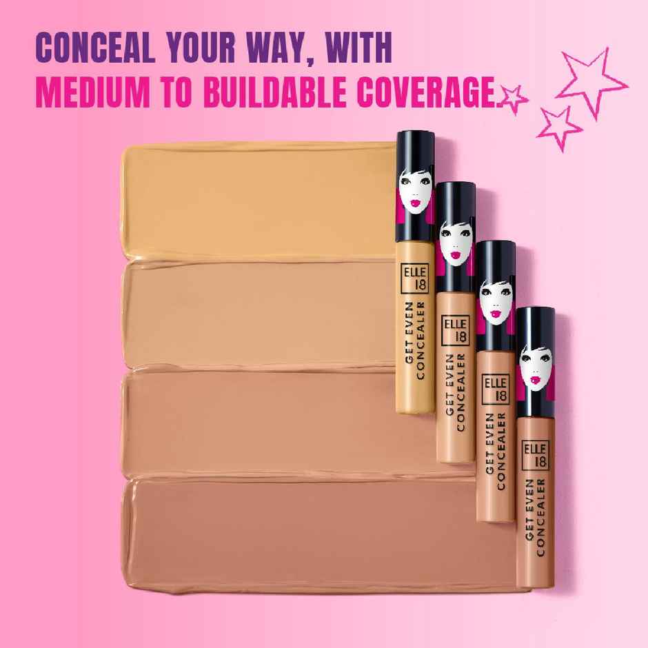 Elle 18 Get Even Concealer | Marble | Buildable Coverage For Dark Spots & Under-eye