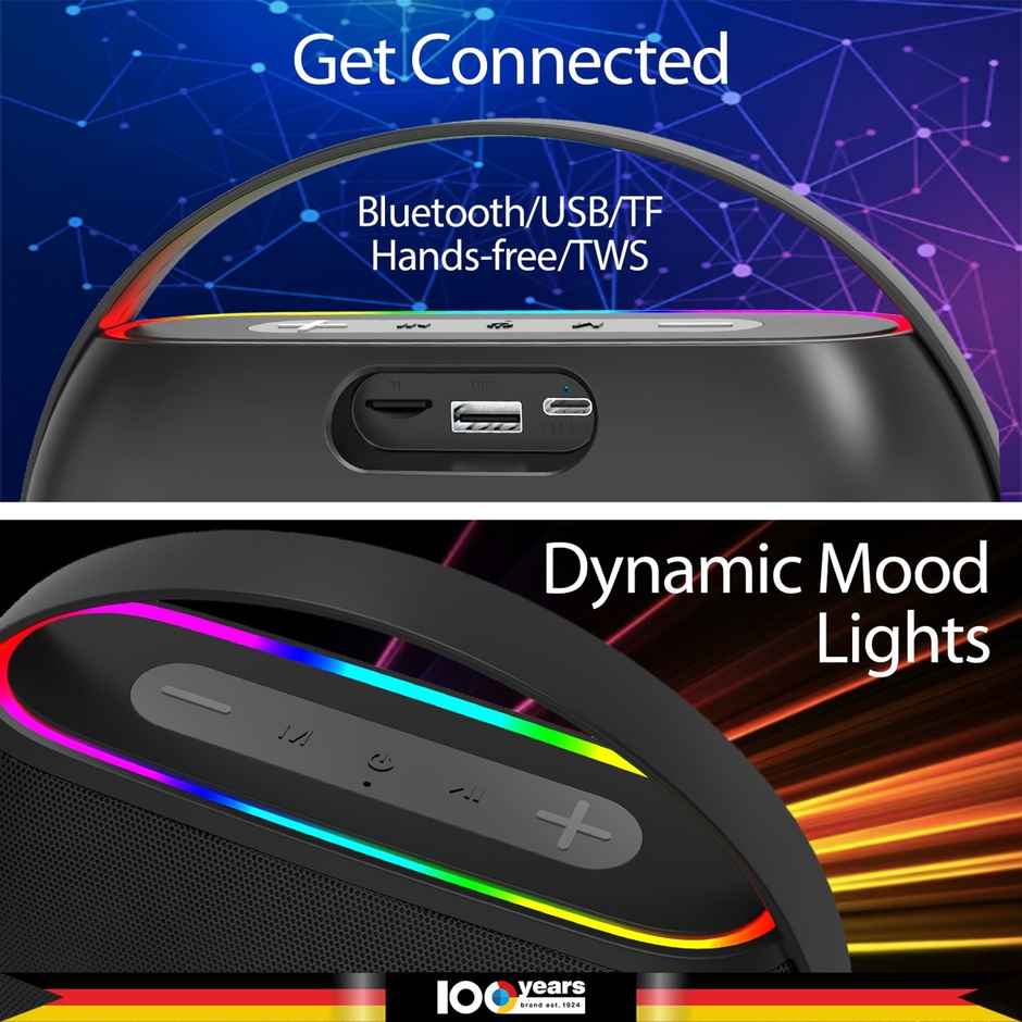 Blaupunkt Atomik Grab 20 W Bluetooth Pa Speaker (Black, Mono Channel)