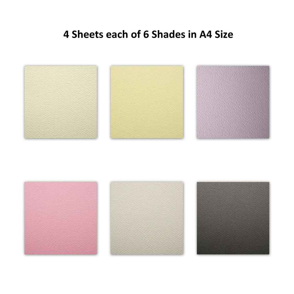 Paperpep Artists Pastel Papers 160Gsm A4 Neutral Shades Assorted Pack Of 24 Sheets