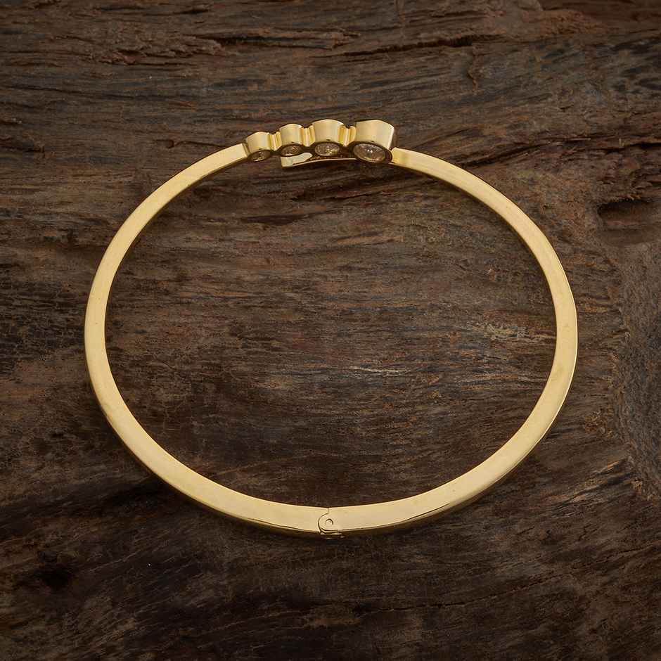 Kushal s Fashion Jewellery White Gold-Plated Party Zircon Kada | 418802