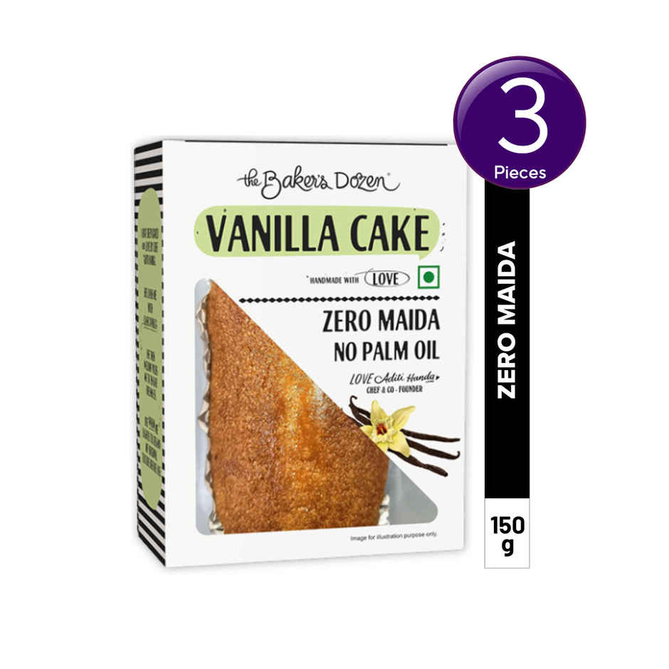 The Baker's Dozen Vanilla Cake | Eggless cake | Tea Cake | Zero Palm Oil | Zero Trans Fat | Combo
