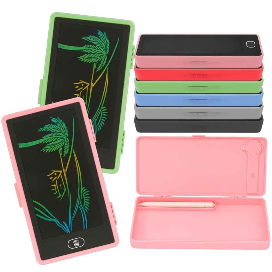 Fablue 2-in-1 Pencil Case with LCD Writing Pad | Multicolor