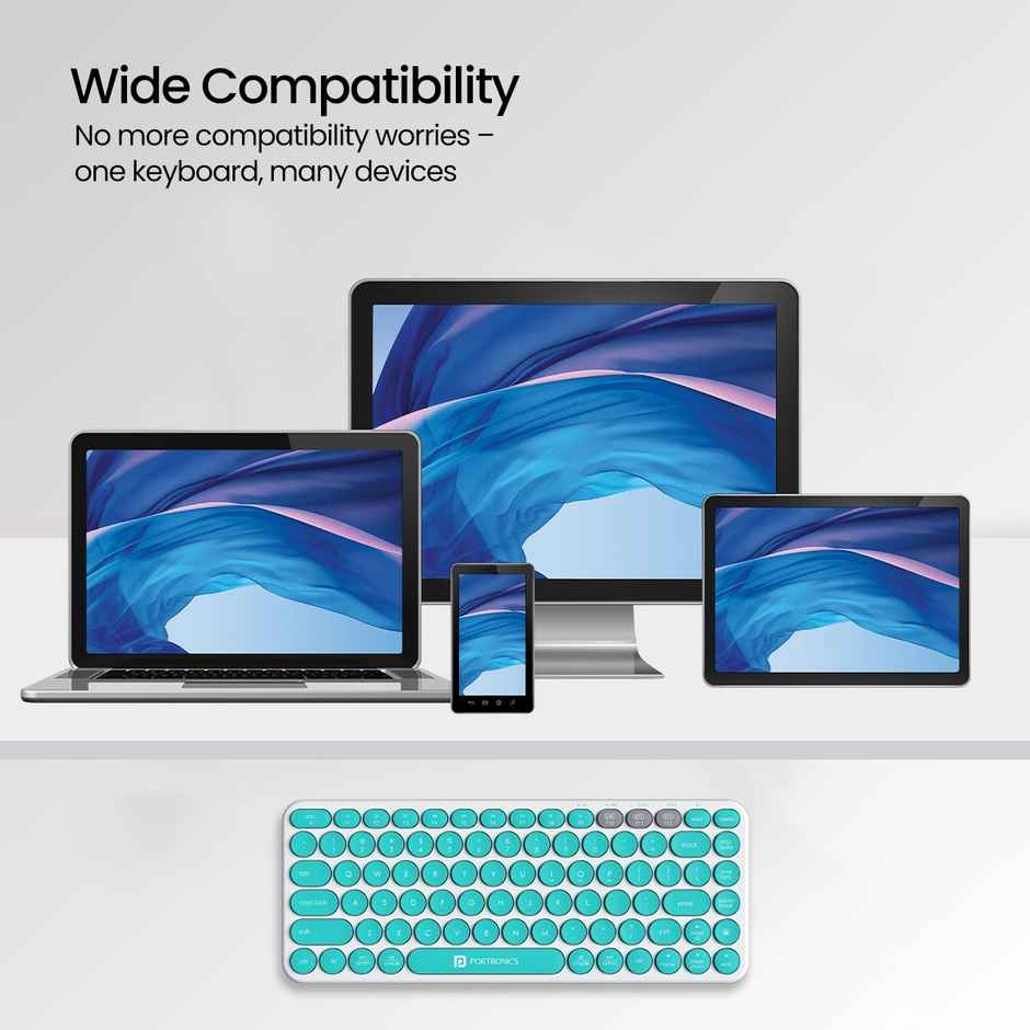 Portronics Bubble 2.0 Bluetooth Keyboard - Blue