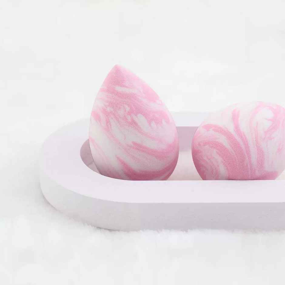 Bronson Professional Super Soft Dual Tone Pink Beauty Blender Makeup Sponge Applicator Puffs