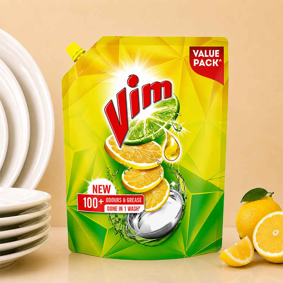 Vim Lemon Dishwash Liquid Gel Refill Pouch