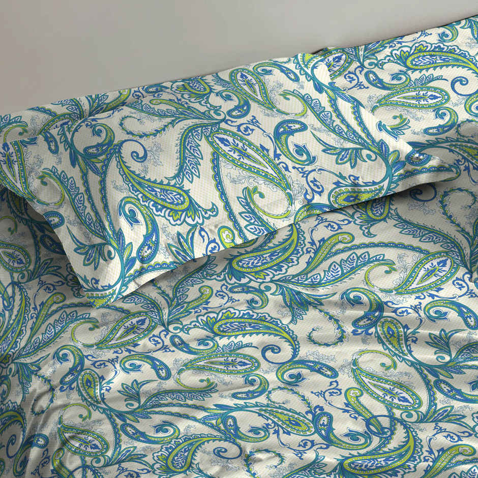 Home Elegance by myTrident Microfiber Bedsheet Set |Single Size Bed Sheet with 1 pillow| Foliage