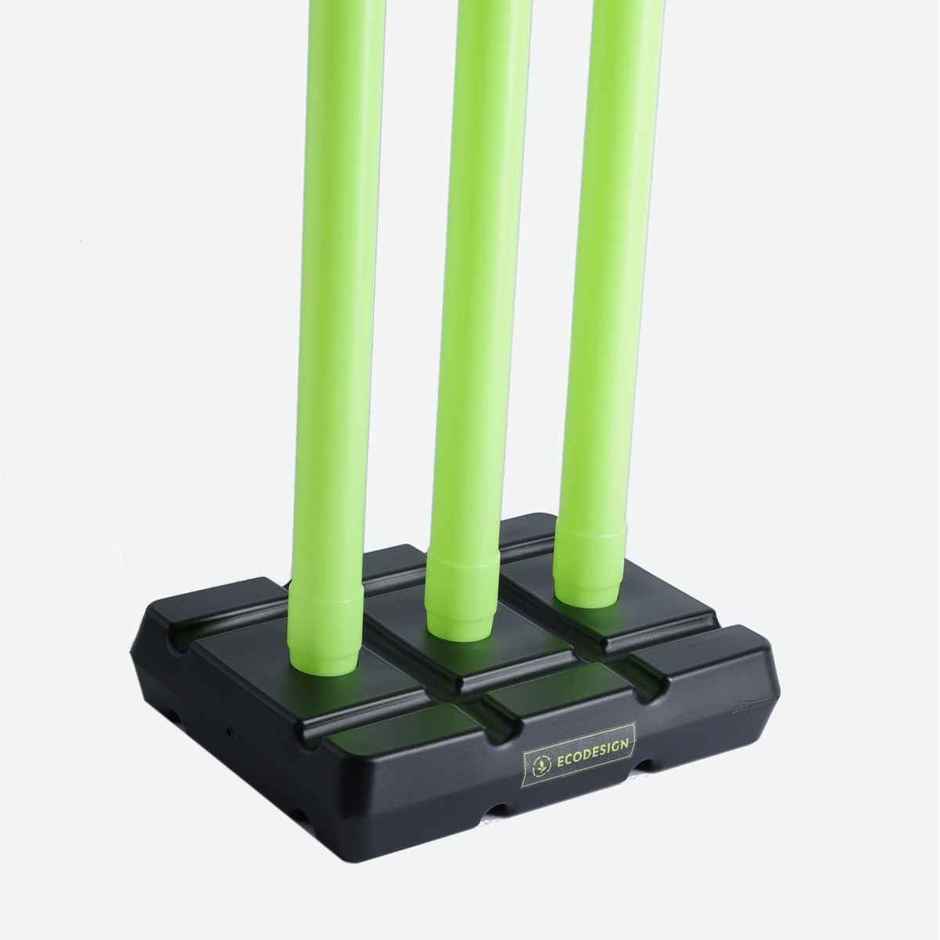 Decathlon FLX Easy Setup Plastic Stump Set | Lime Green