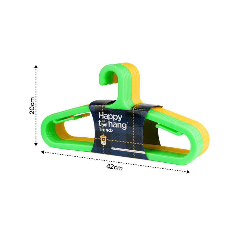 Happy To Hang 12 Piece Trendz Polypropylene Hanger