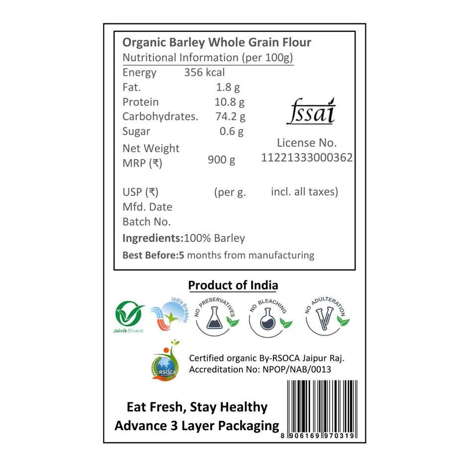 Earthen Story Organic Barley Atta
