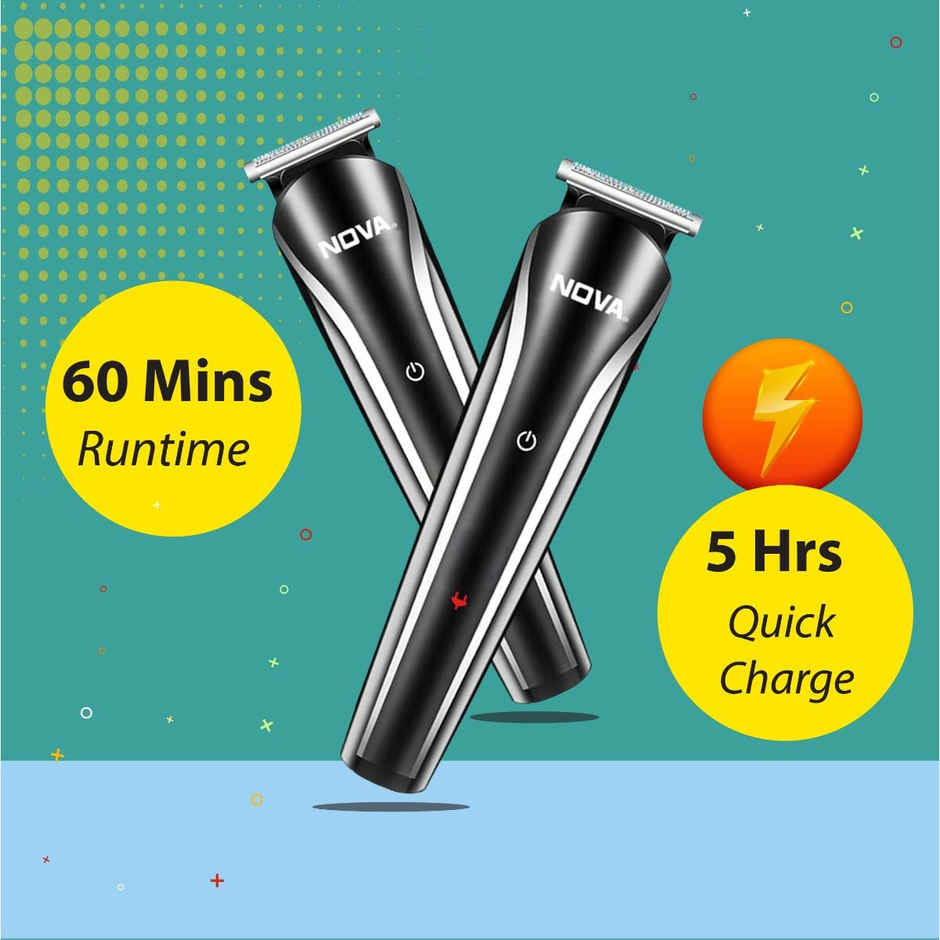 Nova Ng 1145/05 Trimmer 60 Min Runtime 9 Length Settings (Black, Silver)