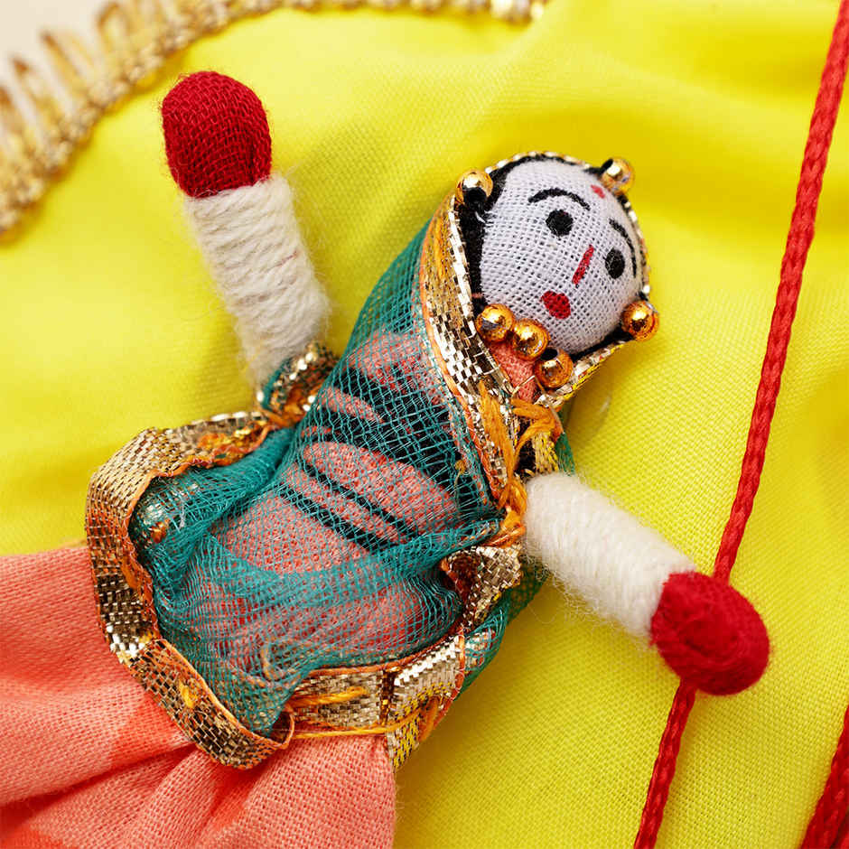 Colorful Radhe Krishna Potli Bag | Religious Traditional Pouch | Oye Happy