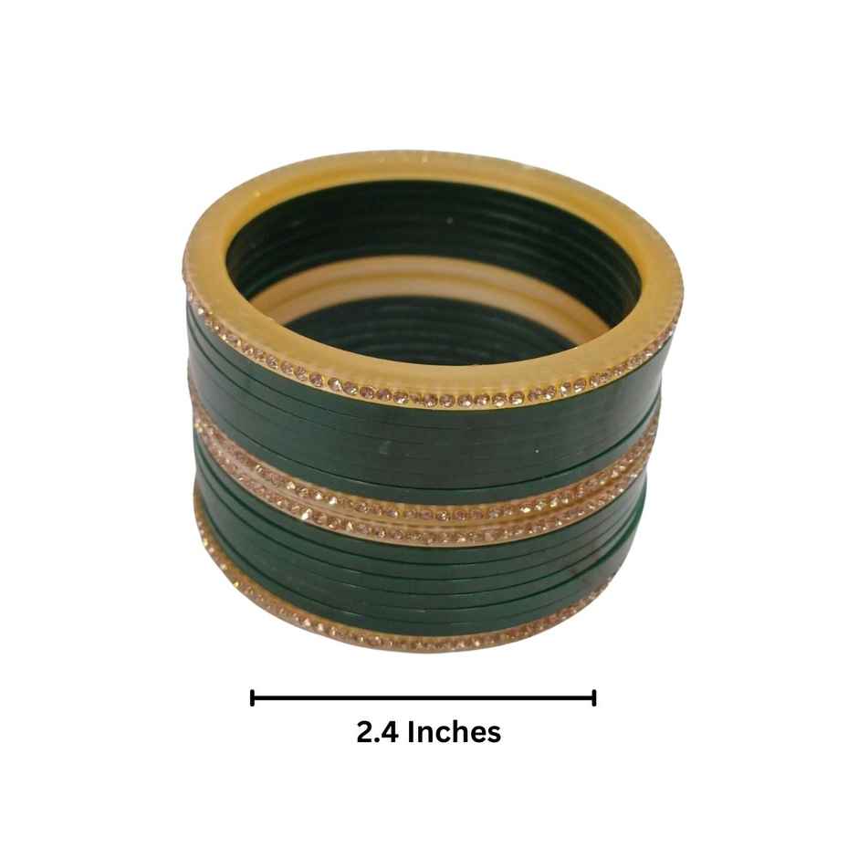 Green Chuda Set | Pack Of 12 | Size 2.4 | Gullak