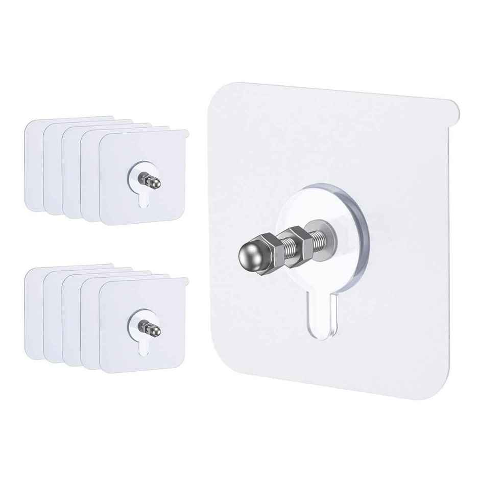 Zulaxy Adhesive Screw Wall Hooks | Waterproof Heavy|Duty No Drill Hooks for Multipurpose Use