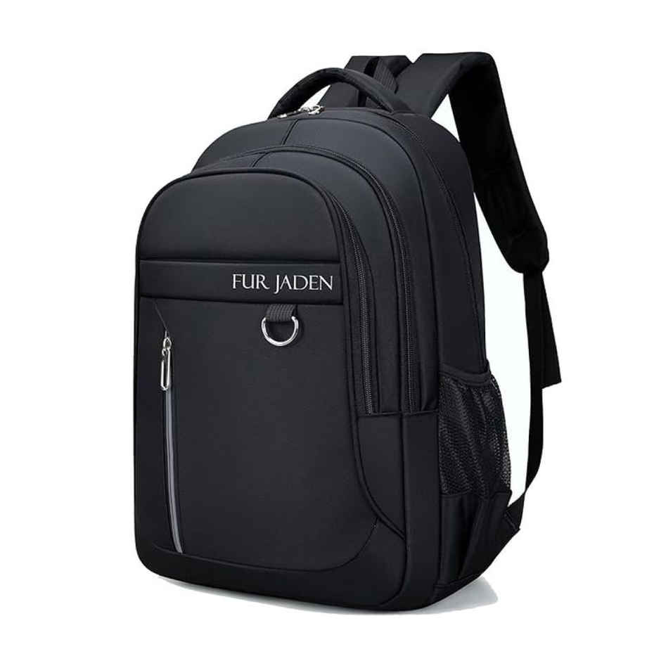 Fur Jaden Unisex Solid PU 35 L Top Handle Laptop Backpack | Black - 15.6 Inches