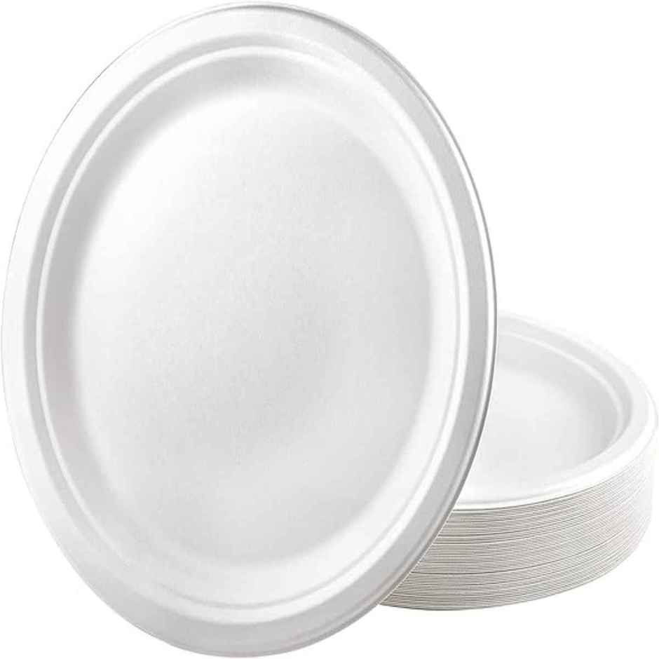 Round Disposable Flat Plate | 11 inch | Naturepac Combo