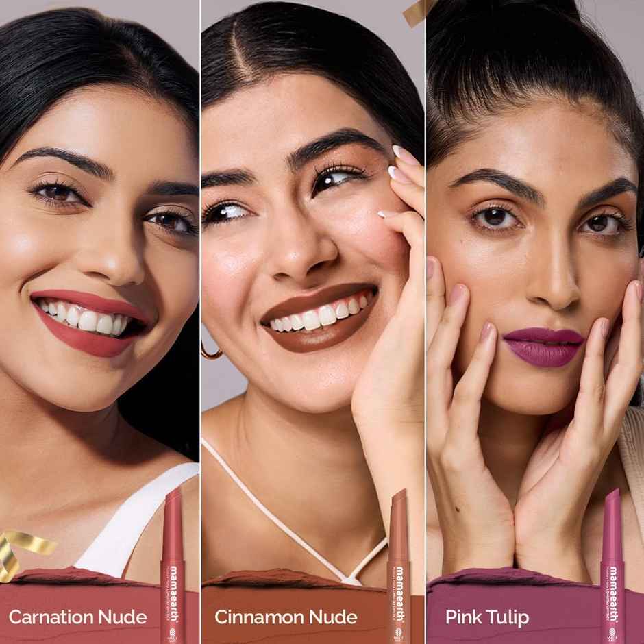 Mamaearth Moisture Matte Long Stay Lipstick Nude Perfection Gift Set