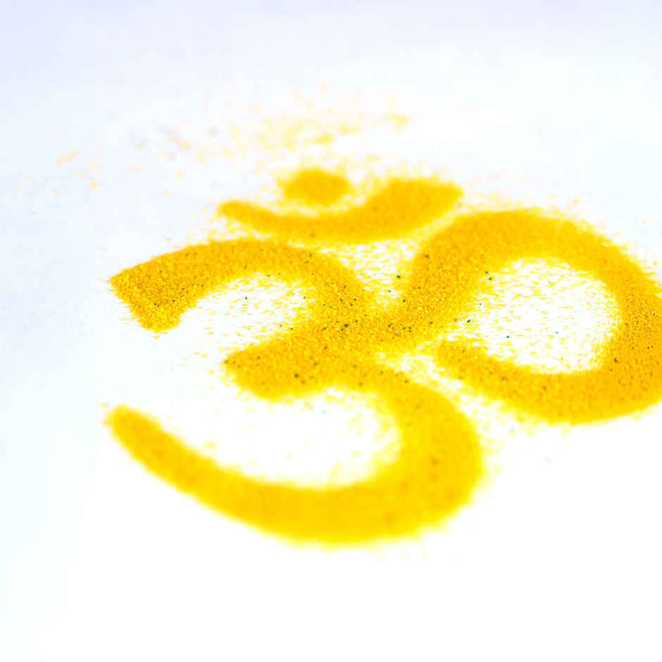 Festive Rangoli 4 x 4 inch Om and Swastik Aar Par Stencil Pack of 2 | Gullak