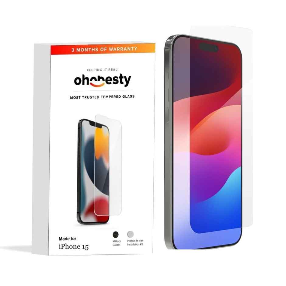 OHONESTY Tempered Glass for iPhone 15|16| 9H Hardness| Edge-to-Edge| ULa-Clear| Easy Install