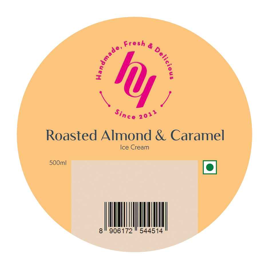 Huber & Holly Roasted Almond And Caramel Ice Cream Tub