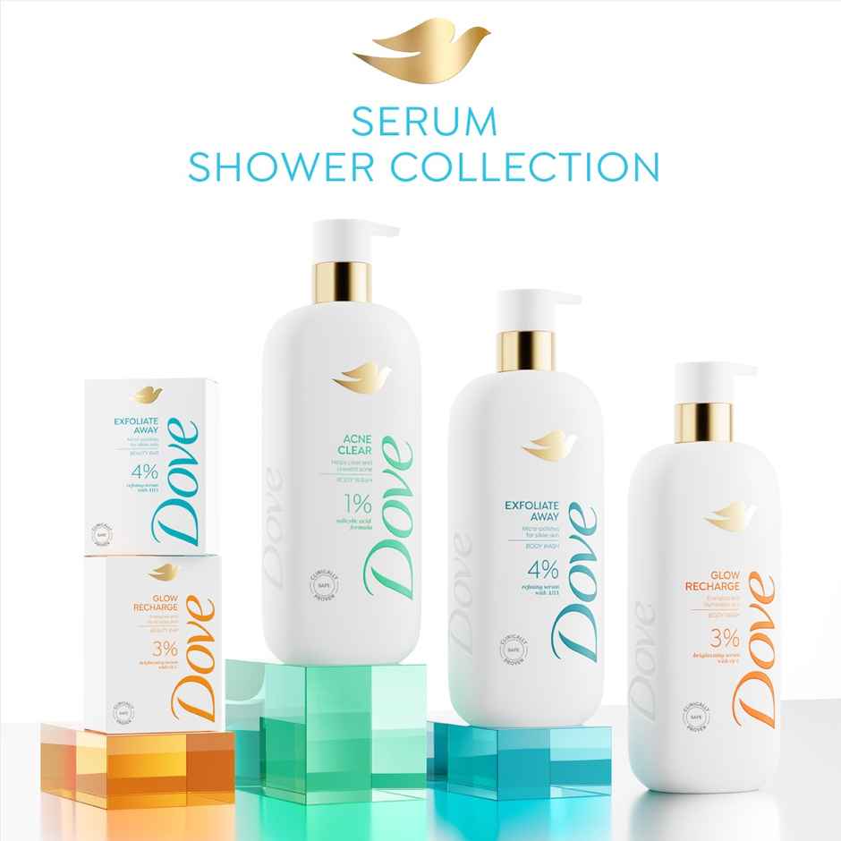 Dove 4% Refining Serum + AHA Exfoliate Away Serum Beauty Bar