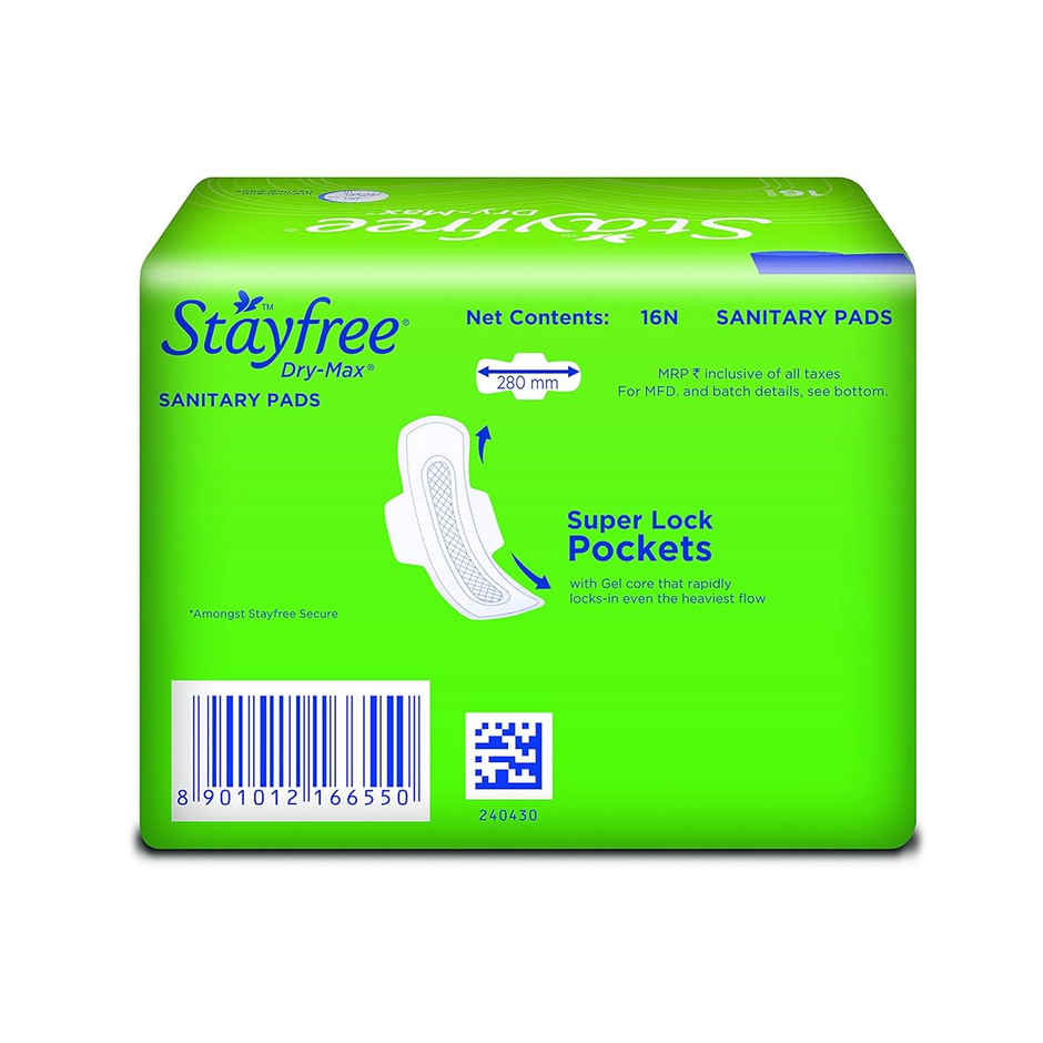 Stayfree Dry Max Ultra Thin Sanitary Pads | 16 pcs