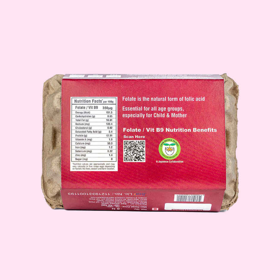 Happy Hens Free Range Brown Eggs Folate Vit B9