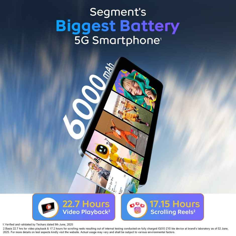 Iqoo Z10 Lite 5G | 4GB RAM | 128GB Storage | Cyber Green