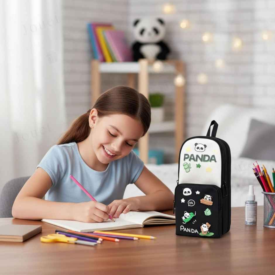 Fablue Panda Pencil Pouch | Black & White