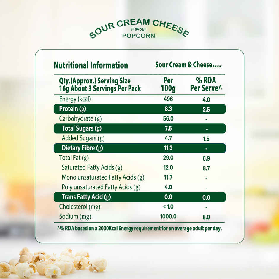 ACT II Ready To Eat Popcorn | Sour Cream & Cheese Flavour | On-the-go Snacks