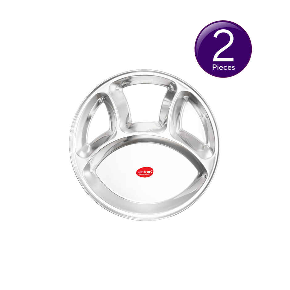Jensons Stainless Steel Partition Plate Round Combo