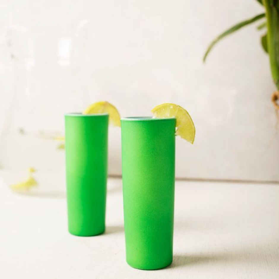 Bright Green Tequila Shot Glasses | Set of 2 | Bar Box