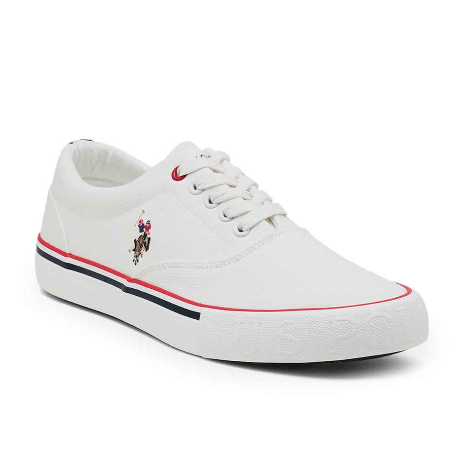 U.S. Polo Assn. Men's | Men Clyde Off White Classics Sneakers | Men's | White | UK 8