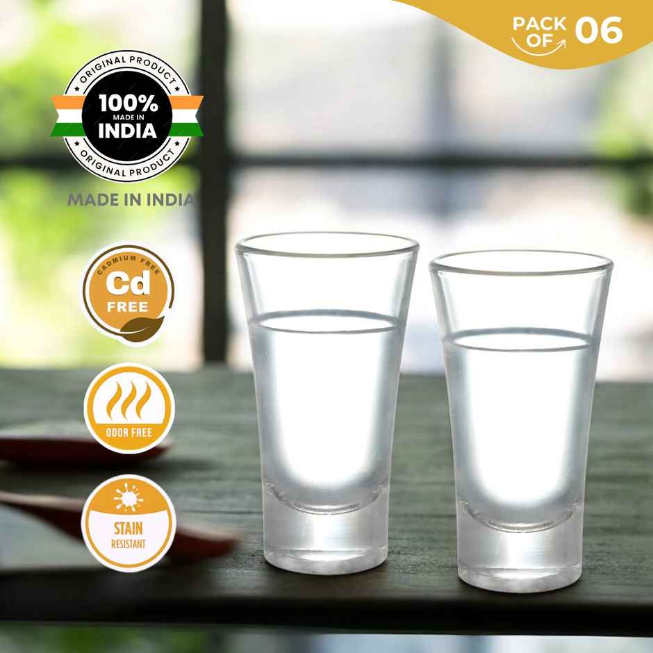 Target Shot Glasses Set | Durable & Stylish | 60 ml Each | Yera Glassware