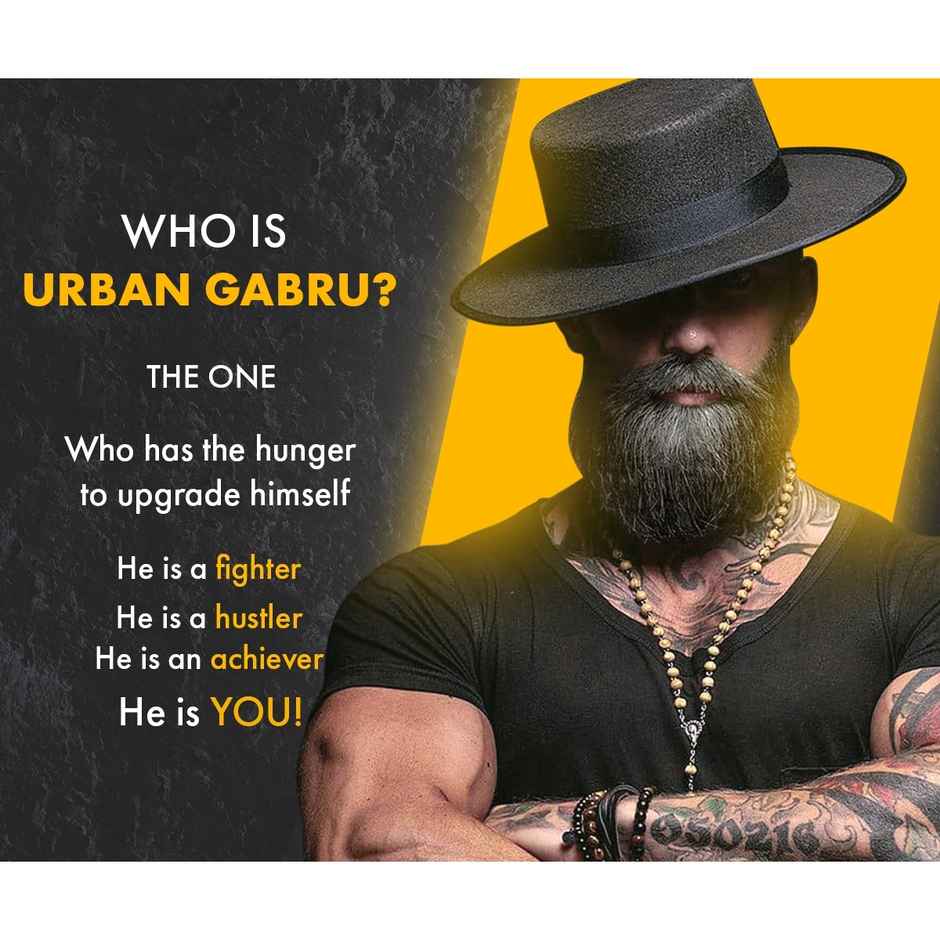 Urbangabru Beard Booster Growth Oil | Enriched With Natural Herb & Jadibuti | Fills Patchy Beard