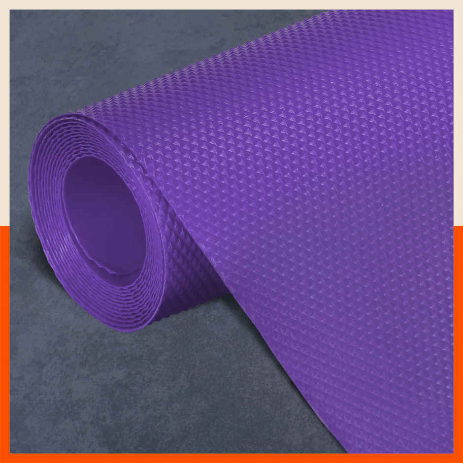 Bathla Shelf Liner | 45cm x 1.5m | Multipurpose, Reusable, Washable, Temperature Resistant | Purple