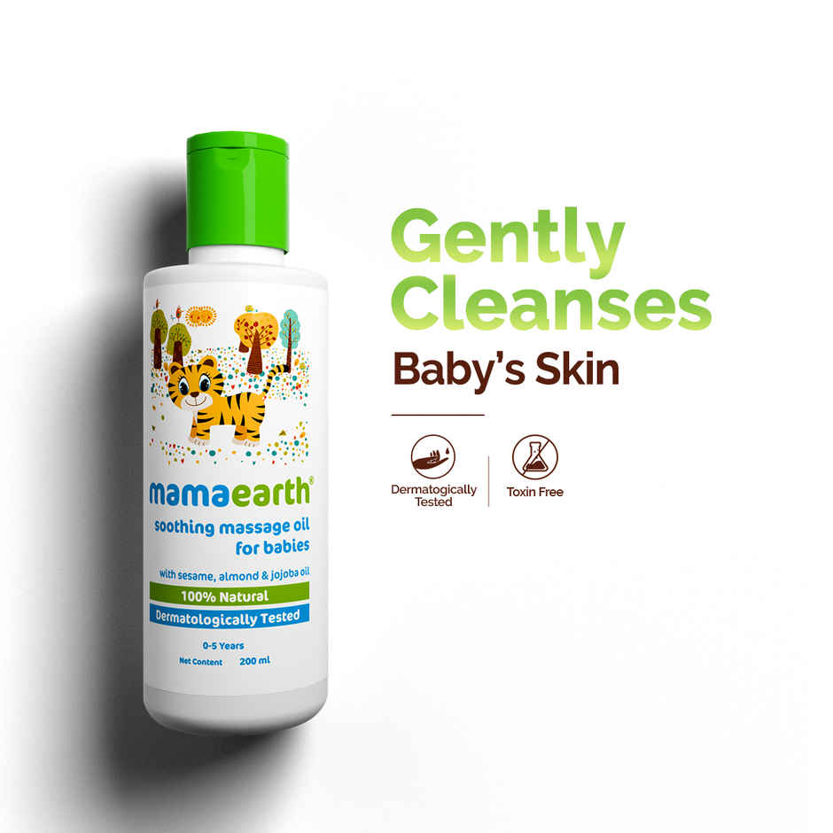 Mamaearth Soothing Baby Massage Oil, With Sesame, Almond & Jojoba Oil