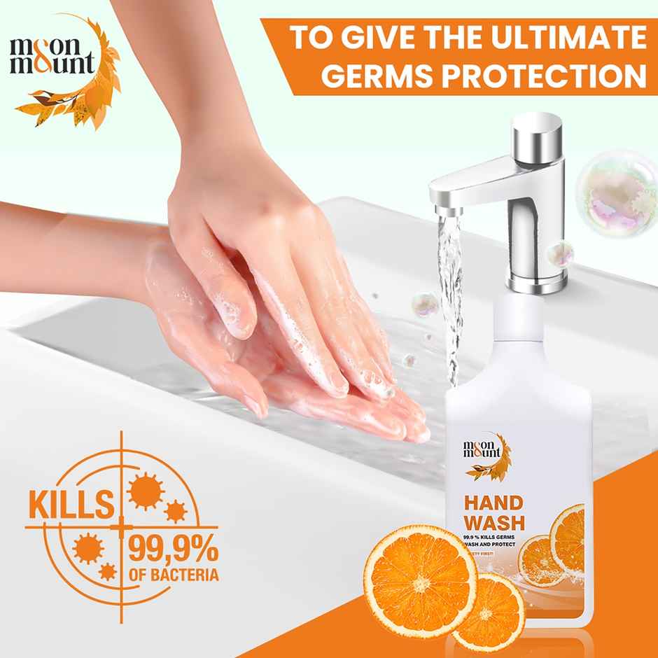 Moon And Mount Hand Wash Protection From Germs Hand Wash Liquids (Orange) 1 l