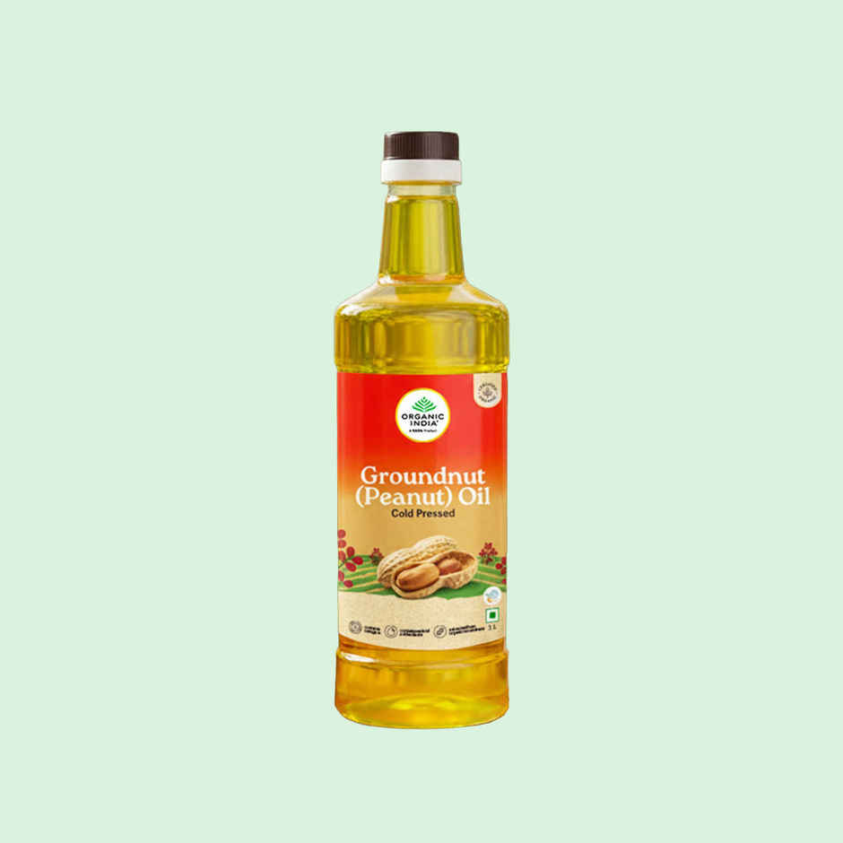 A Tata Product - Organic India Groundnut (Peanut) Cold Pressed Oil | Lab Tested On 250+ Parameters