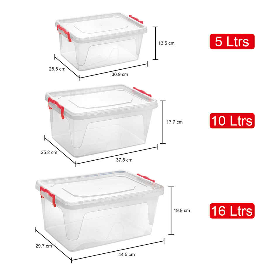 Joyo Multi Box (402, 502, 602) 3 Pcs Set - 5 ltr, 10 Ltr, 16 Ltr Container